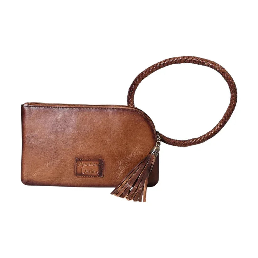 Women's American Darling Quilted Leather Western Clutch Bag ADBGM615