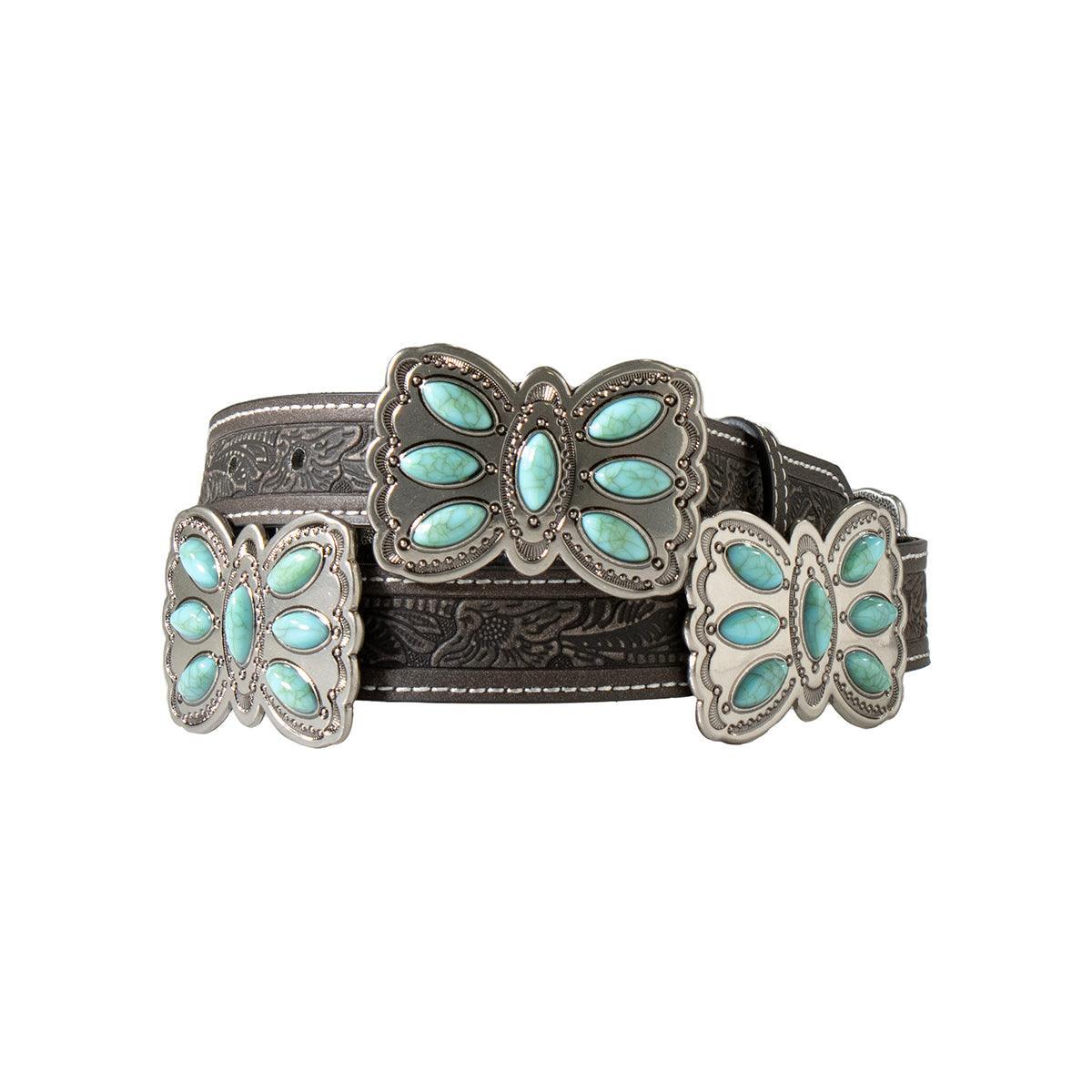 Women's Angel Ranch Butterfly Concho Belt D140007301 - Crazy House Western Wear