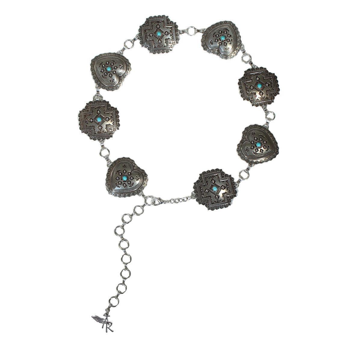 Women's Angel Ranch Heart Concho Belt D140005036 - Crazy House Western Wear