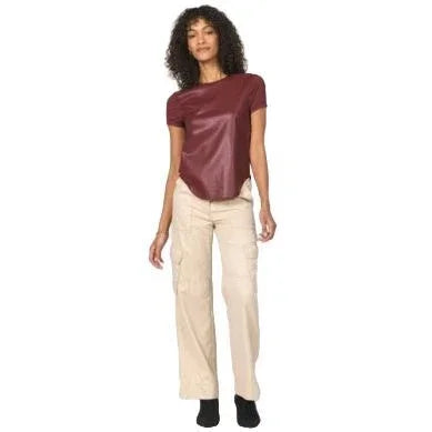Women's Another Love "Elaina" Red Leather T-shirt VCWV5024BRX