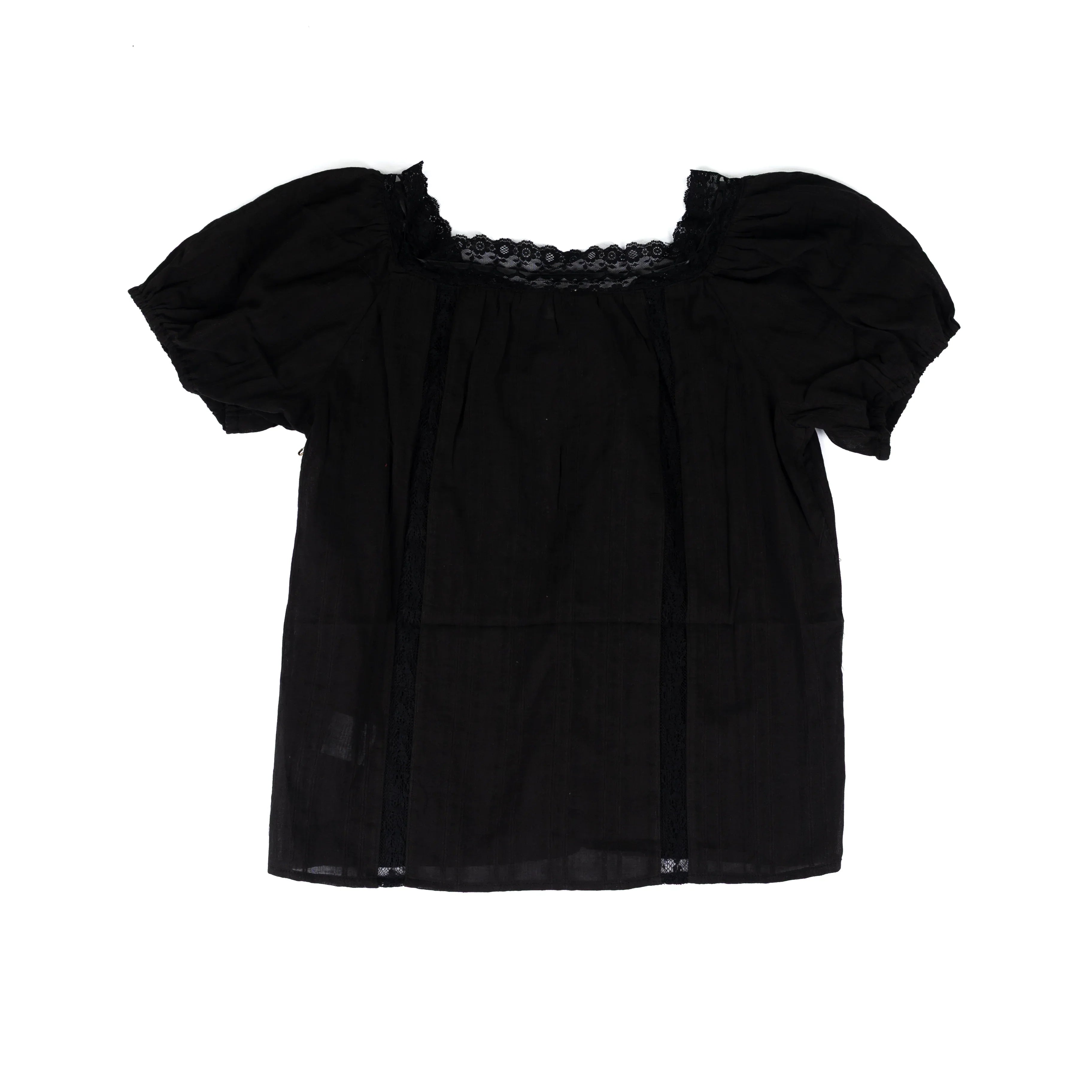Women's Another Love Lula Black Puff Sleeve Top VCWV5297BLK