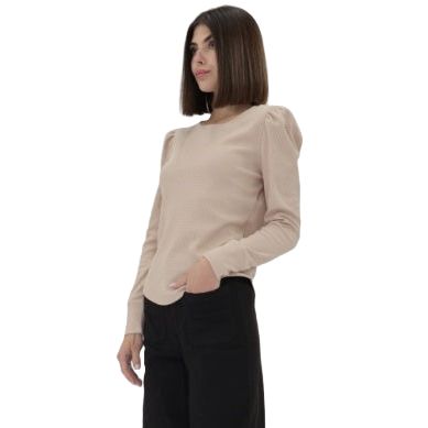Women's Another Love Oatmeal Cookie Dara Long Sleeve Top VCKN1840OTC