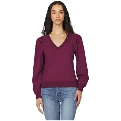 Women's Another Love Sammi Long Sleeve V-neck Top VCKN1836BRX - Crazy House Western Wear