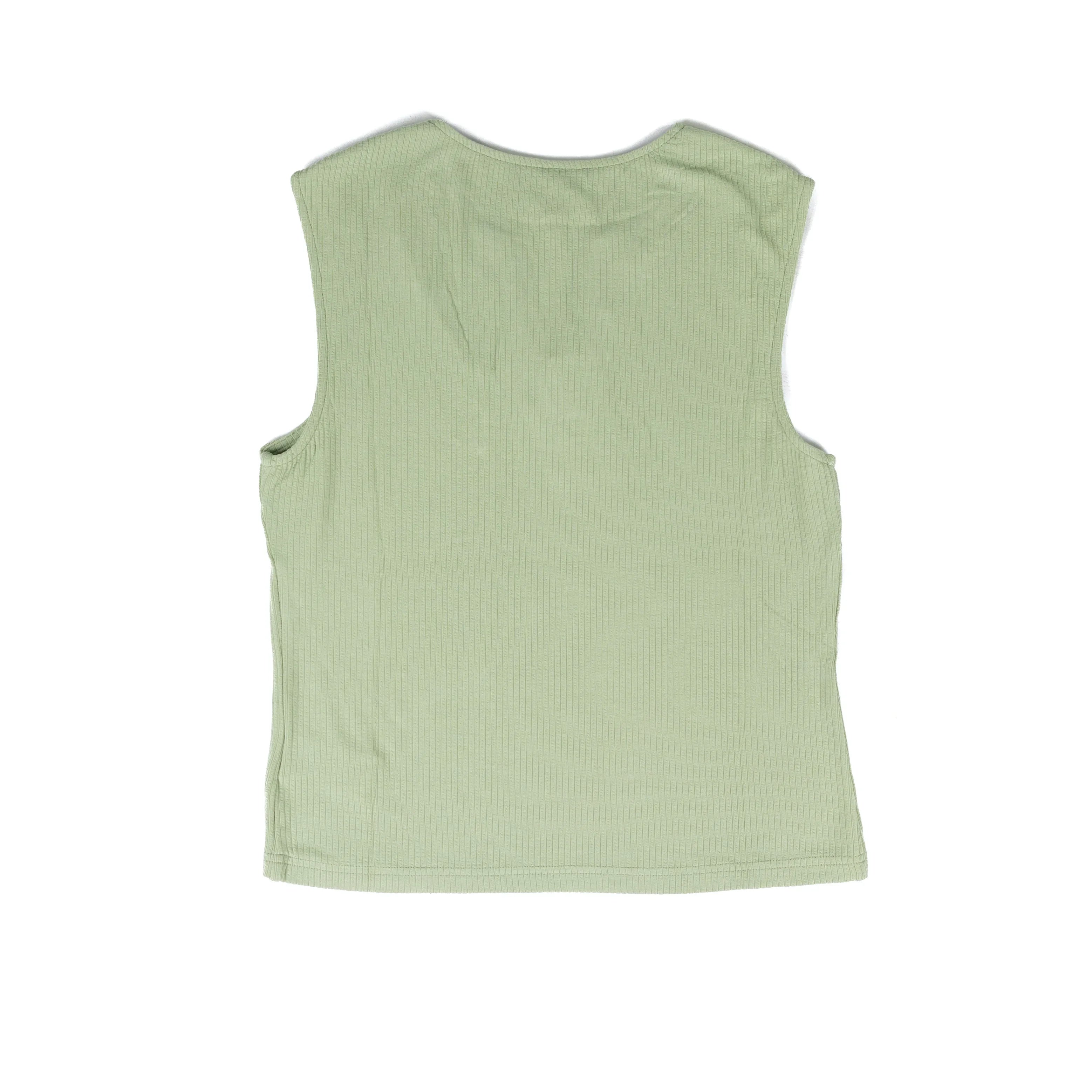 Women's Another Love Smoke Green Sleeveless Top AKN1000SKG