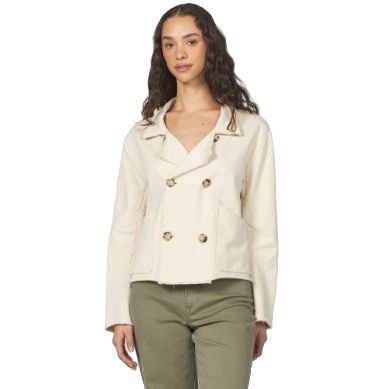 Women's Another Love "Velma" White Pea Coat VCJK2026BIR