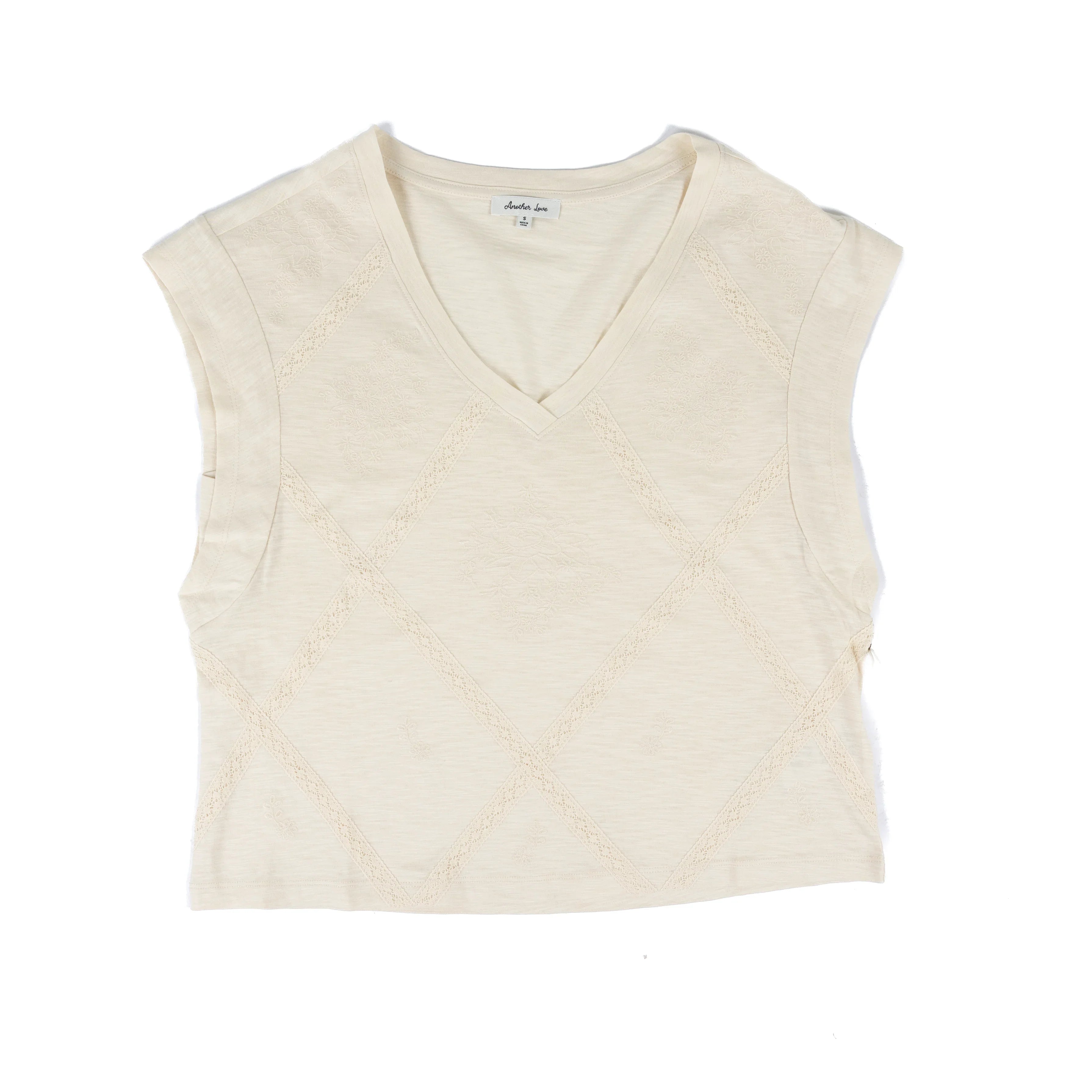 Women's Another Love Vintage Cream Graciela T-shirt VCKN1773L1VCR