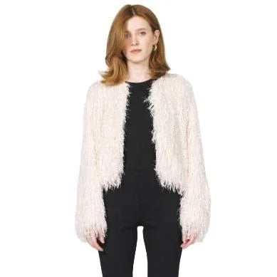 Women's Another Love Vintage Cream "Rosalind" Fur Jacket VCJK2025VIC