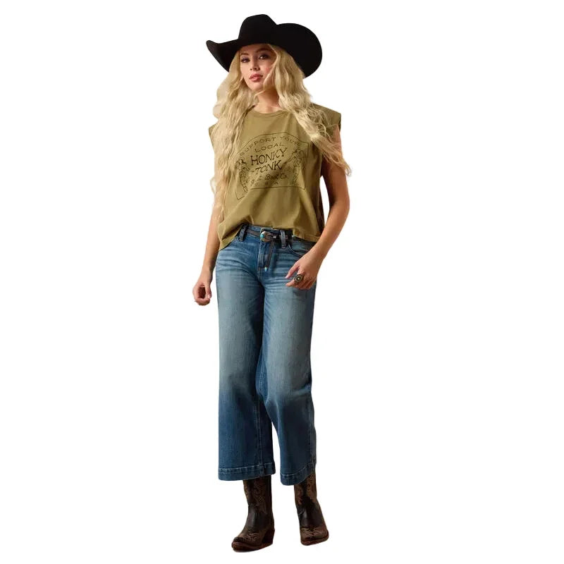 Women's Ariat Albuquerque Perfect Rise Jazmine Wide Leg Crop Jeans 10072963