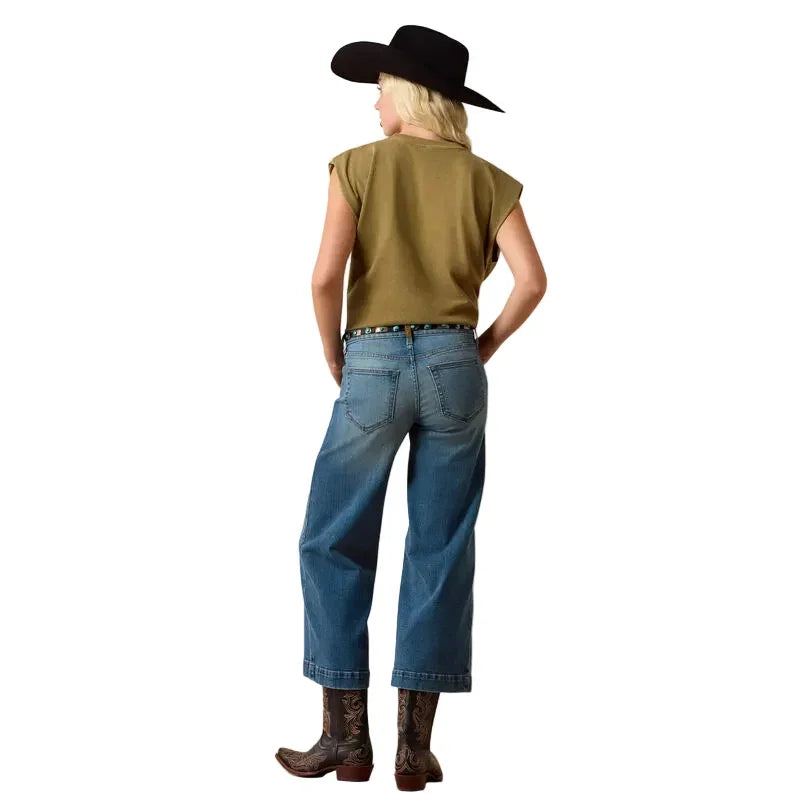 Women's Ariat Albuquerque Perfect Rise Jazmine Wide Leg Crop Jeans 10072963