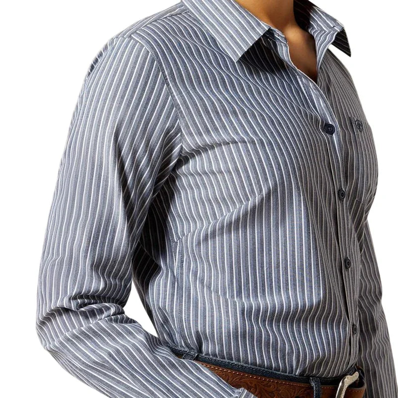 Women's Ariat Blue Striped Kirby Shirt