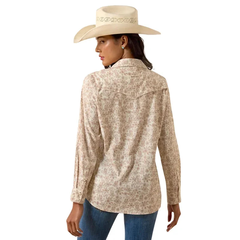 Women's Ariat Boots "N" Roses Western VentTEK Shirt 10075360