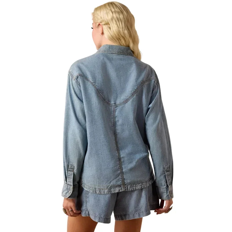 Women's Ariat Medium Blue Bonfire Shirt Jacket 10073555