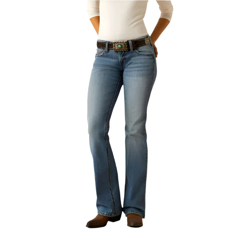 Women's Ariat Mid Rise Allison Boot Cut Jeans 10051842 - Crazy House Western Wear