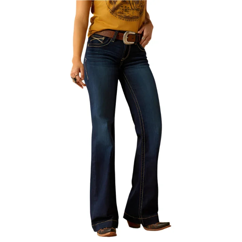 Women's Ariat Mid Rise Lizzie Trouser Jeans 10053538 - Crazy House Western Wear