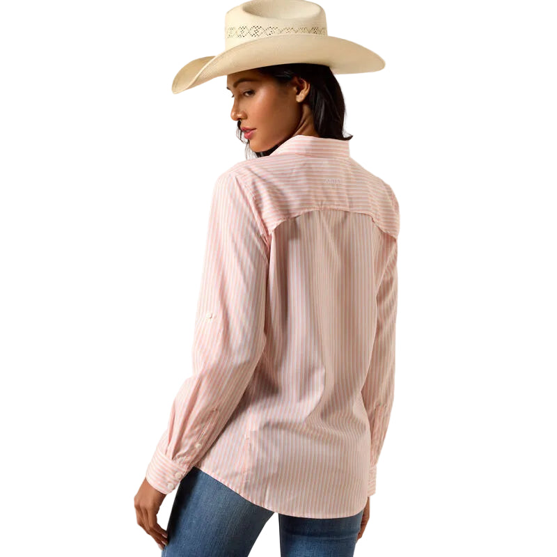 Women's Ariat Peach Stripe VenTEK Shirt 10073444