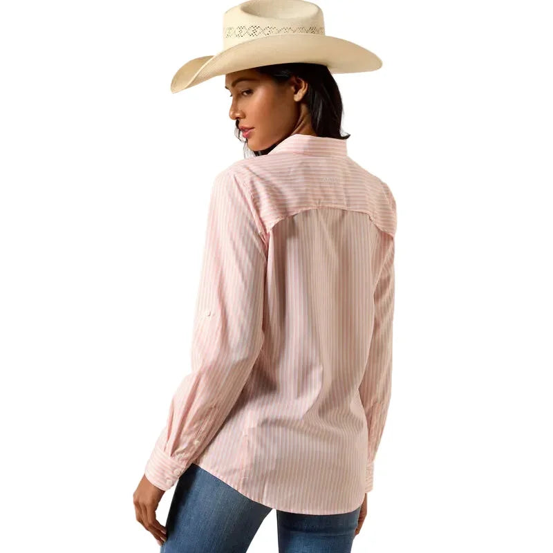 Women's Ariat Peach Stripe VenTEK Shirt 10073444