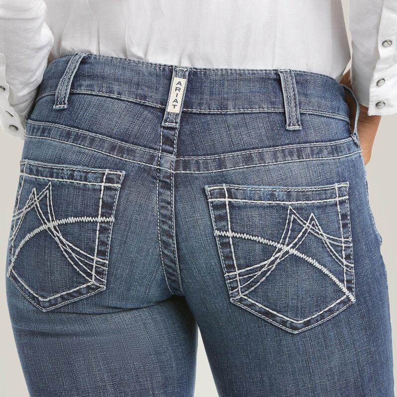 Women's Ariat R.E.A.L. Mid Rise Arrow Gianna Straight Jean 10034655 - Crazy House Western Wear