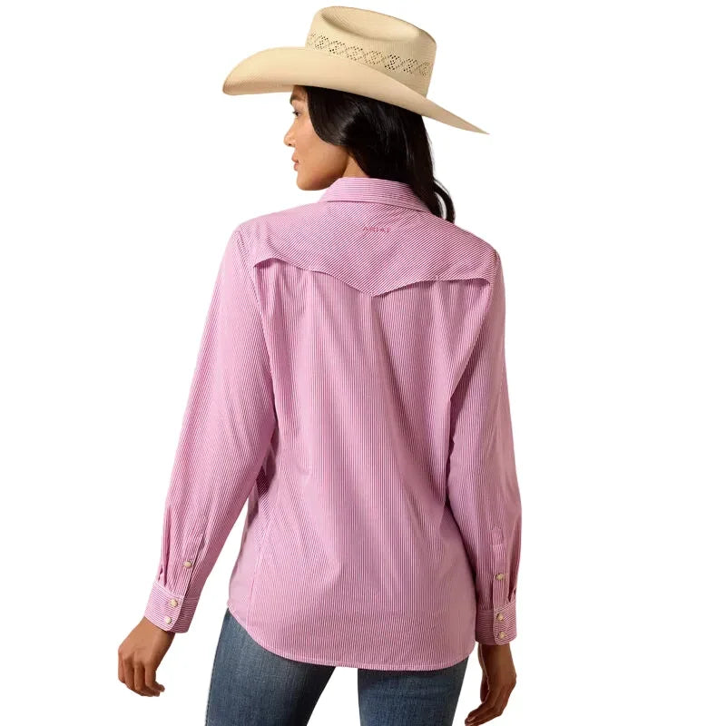 Women's Ariat Rose Sorbet Striped Western VentTEK Shirt 10075361