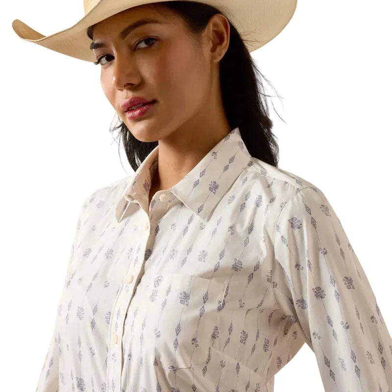 Women's Ariat Sea Salt Dewdrop Kirby Stretch Shirt 10078847