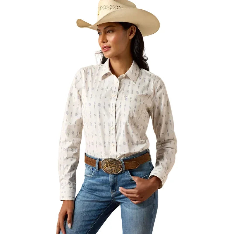 Women's Ariat Sea Salt Dewdrop Kirby Stretch Shirt 10078847