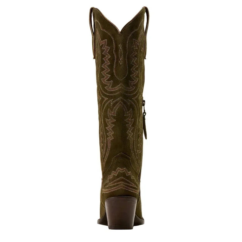 Women's Ariat Soft Olive Suede Casanova X Toe Western Boot 10074323