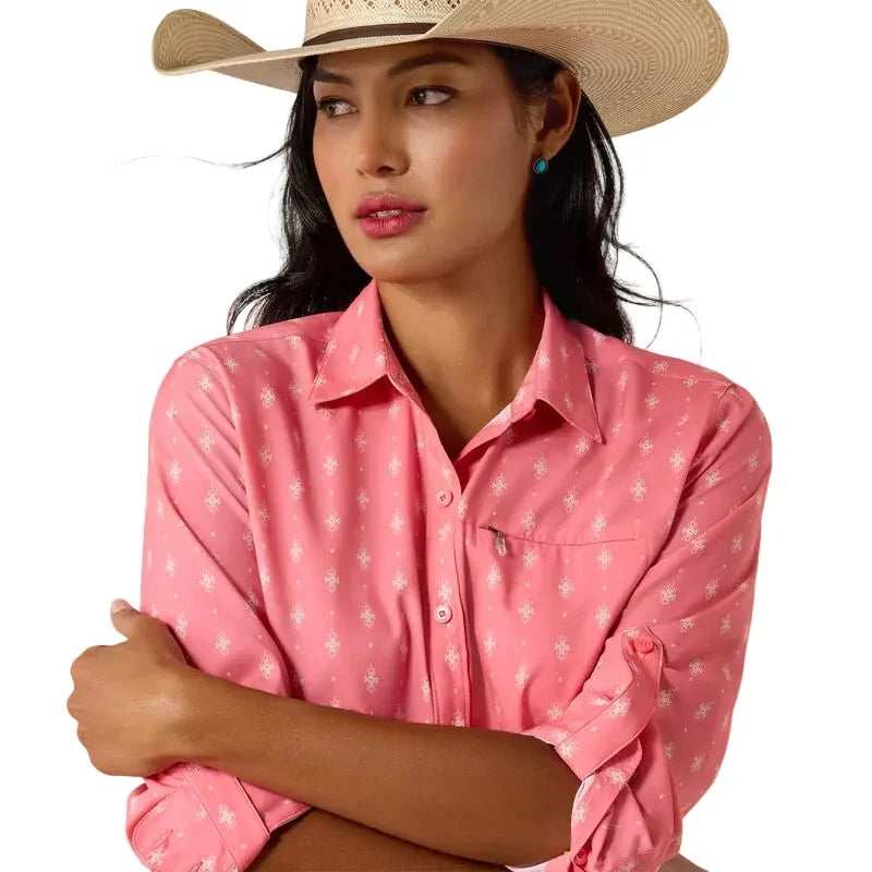 Women's Ariat Sun Kissed Floral Print VentTEK Long Sleeve Button Up 10071142