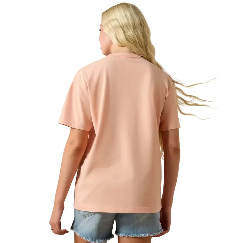 Women's Ariat Tropical Peach Cowgirl at Heart T-Shirt 10071111