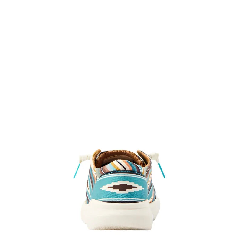 Women's Ariat Turquoise Serape Print Hilo Shoe 10044590