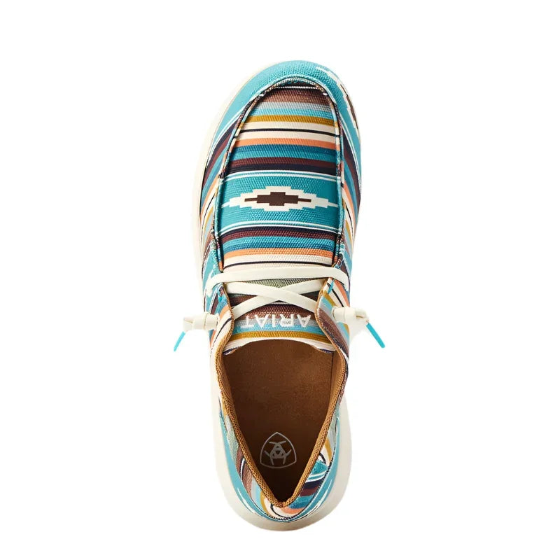 Women's Ariat Turquoise Serape Print Hilo Shoe 10044590