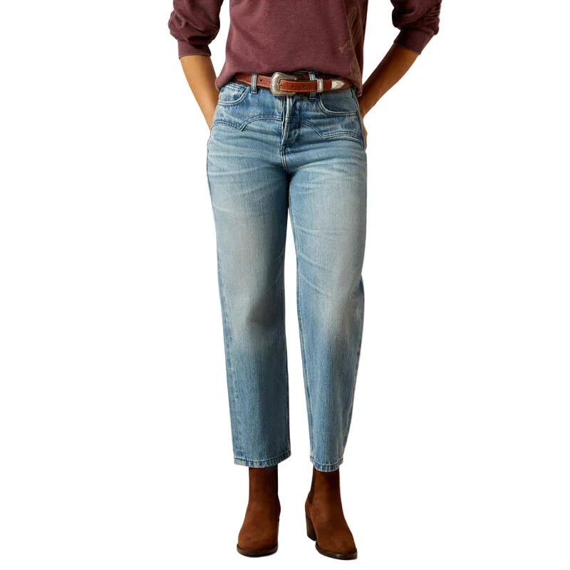 Women's Ariat Ultra High Rise Cheyenne Yoke Tomboy Straight Leg Jean 10065935