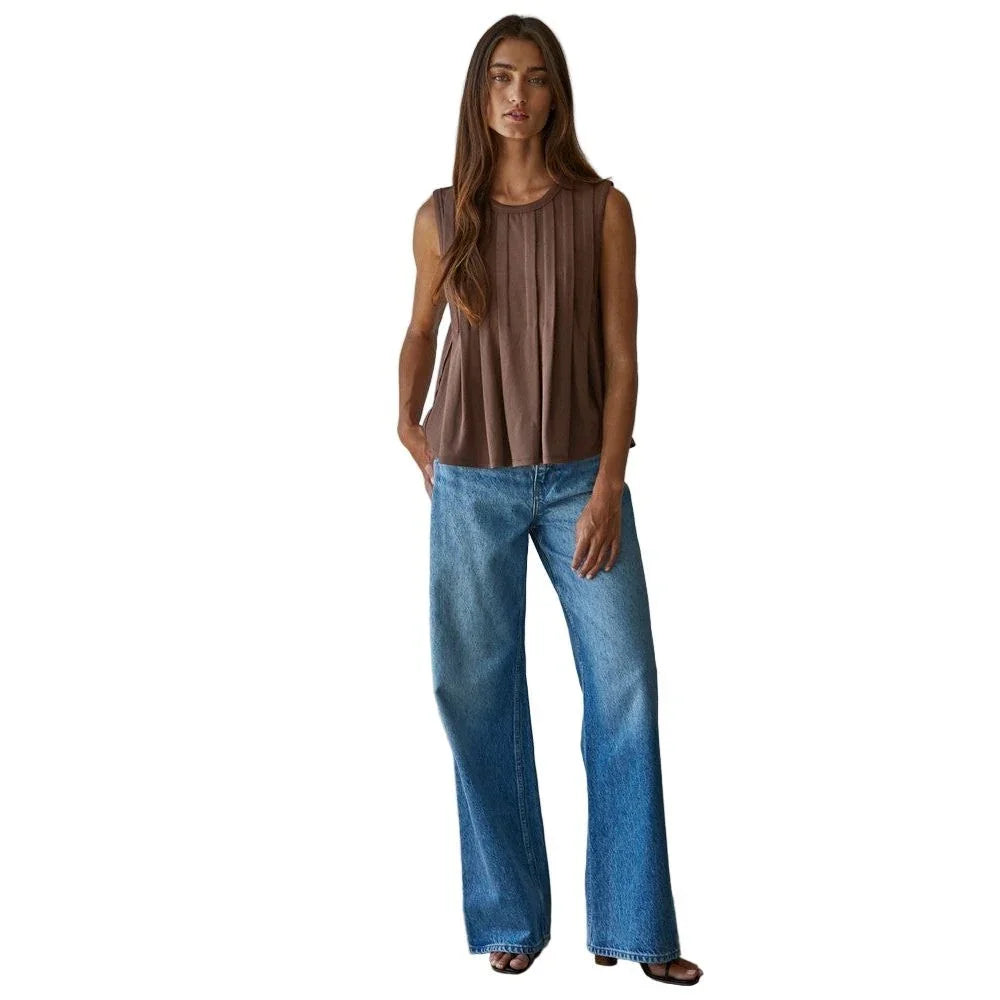 Women's Aura Pleated Front Top