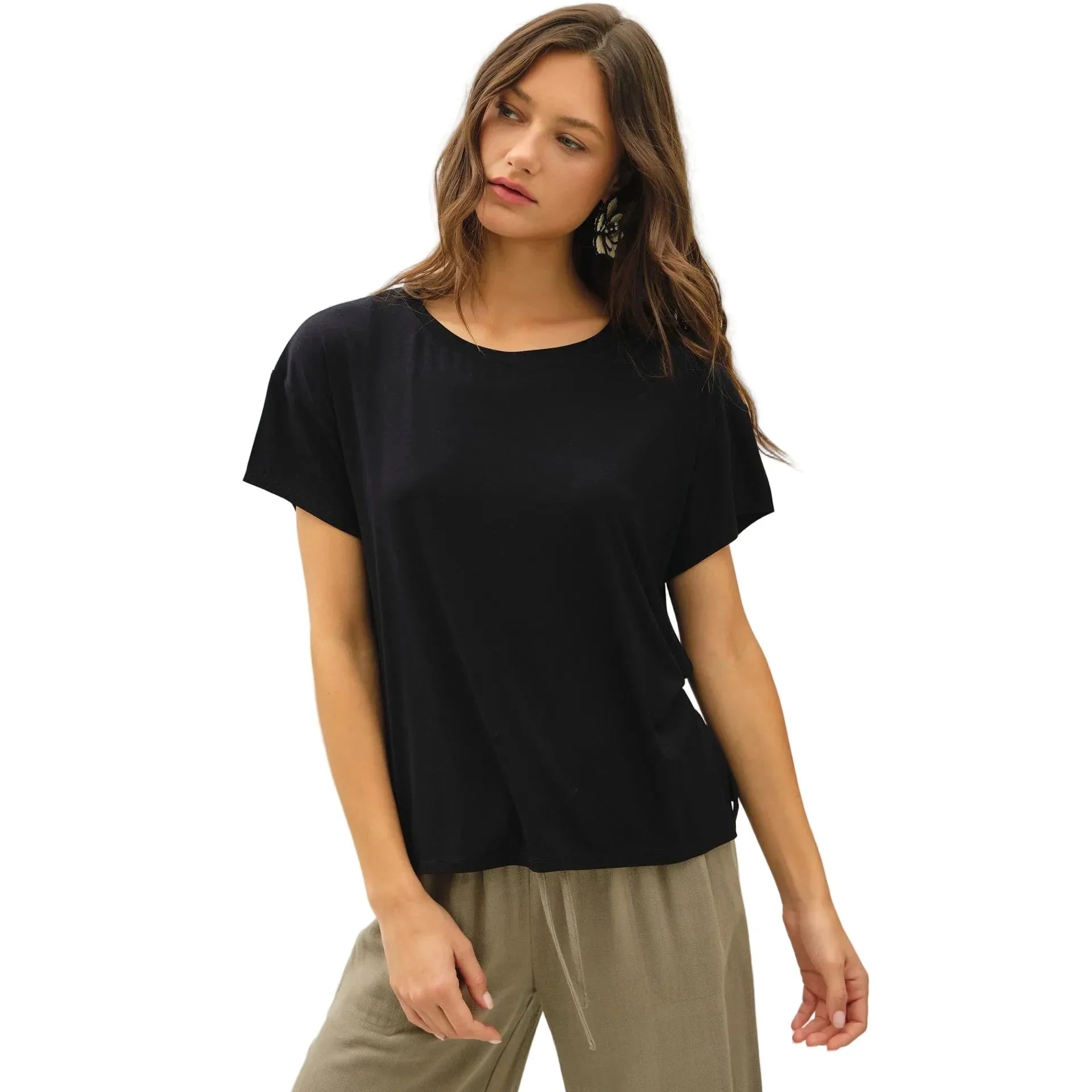 Women's Be Cool Bamboo/modal Crewneck Oversized T-shirt 19884