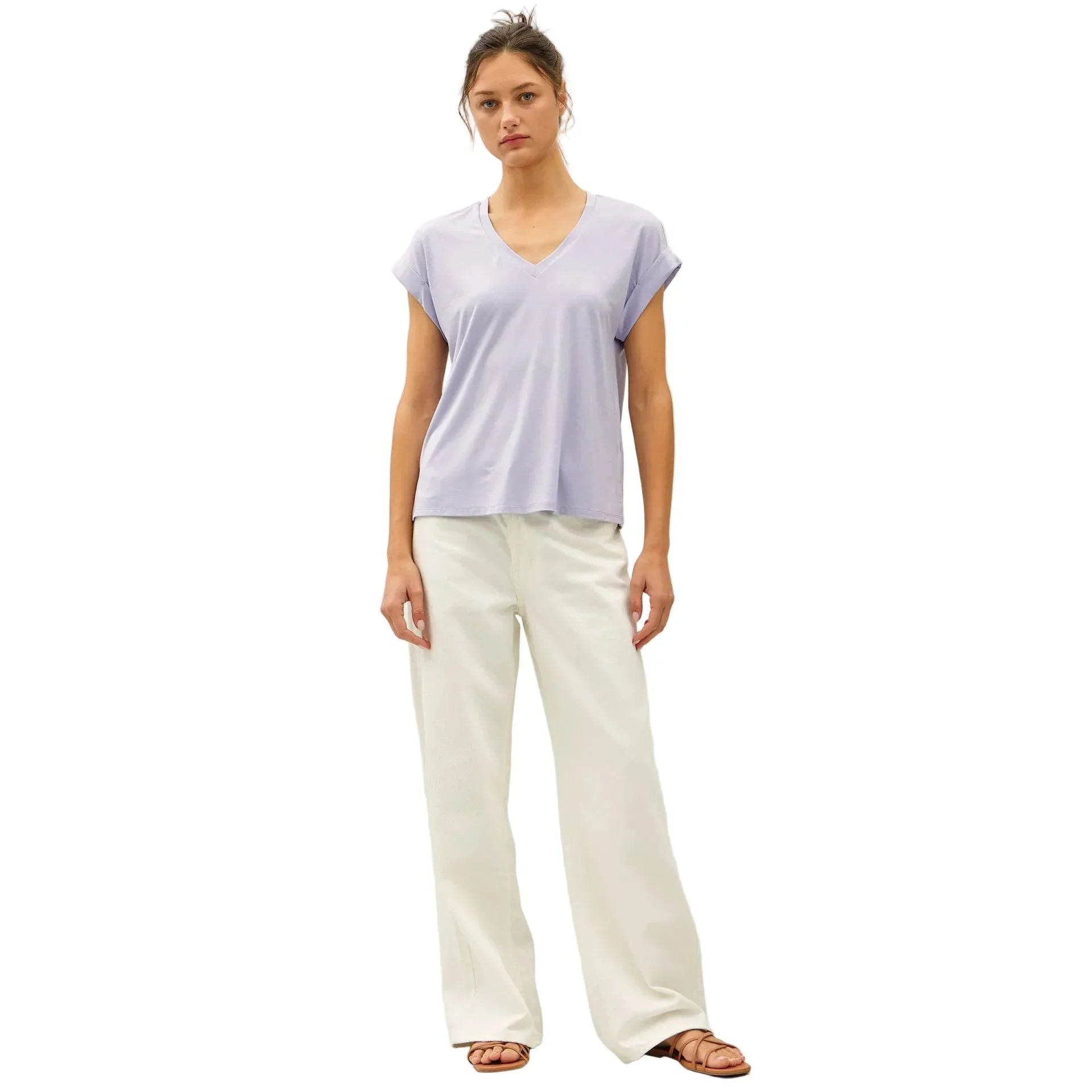 Women's Be Cool Bamboo/modal V-neck Dolman Cap Sleeve T-shirt 19744