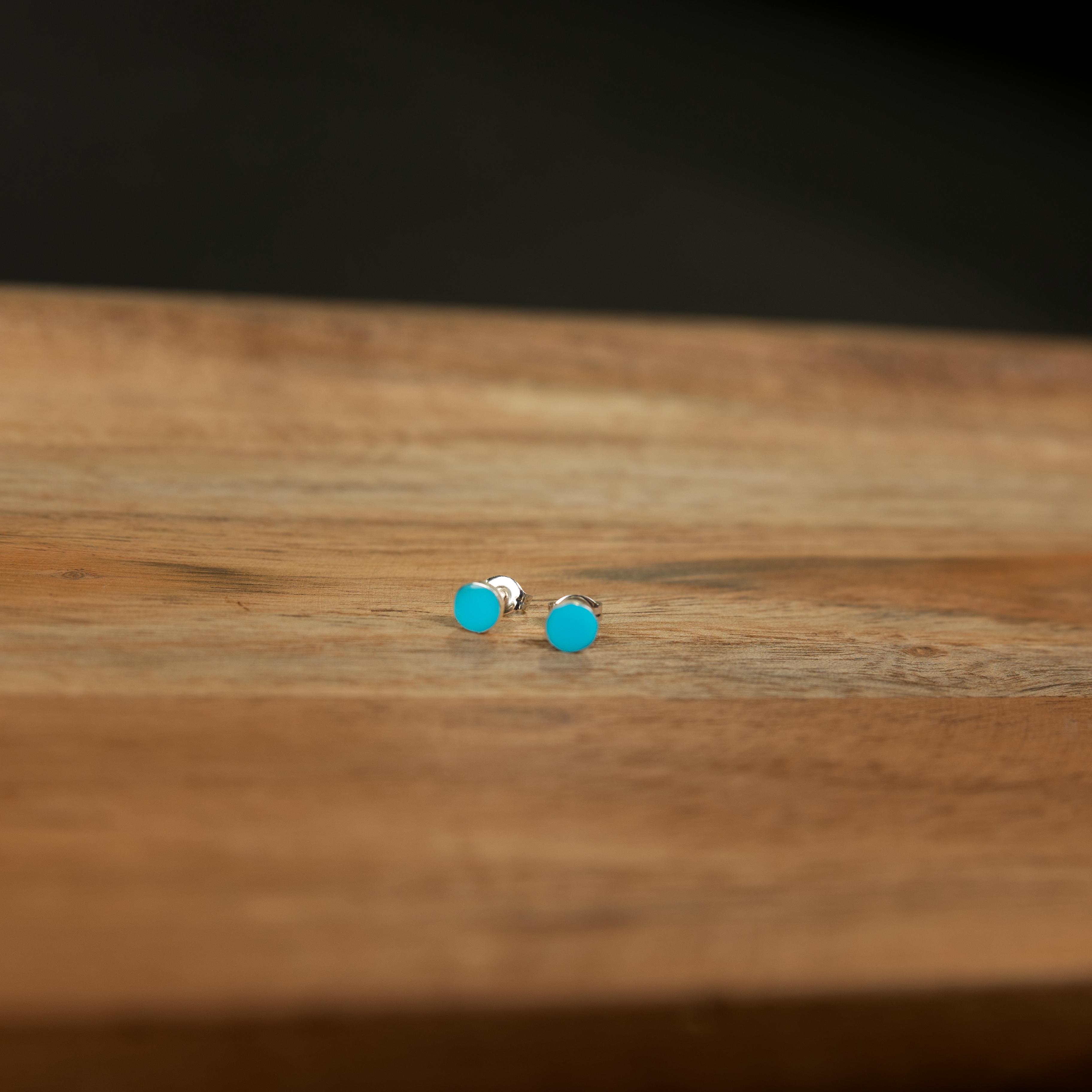 Women's Bilagaana Round Turquoise Earrings
