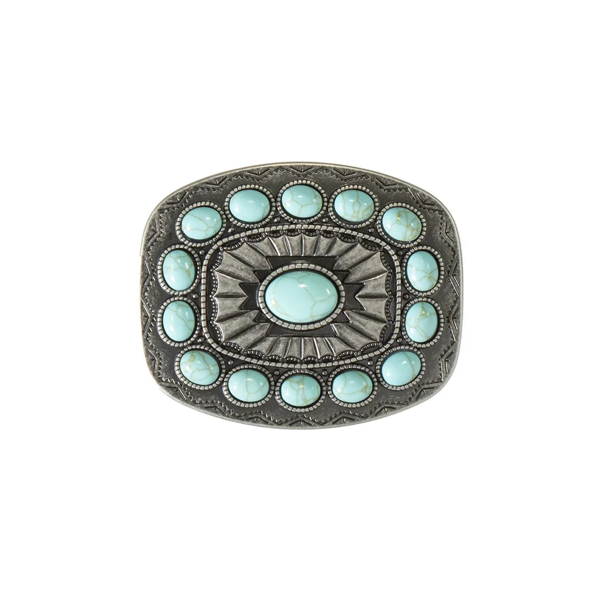 Blazin Roxx Belt with Turquoise Conchos cross and Silver Buckle Blazin Roxx Belt Buckle Belt Buckle  main image 3