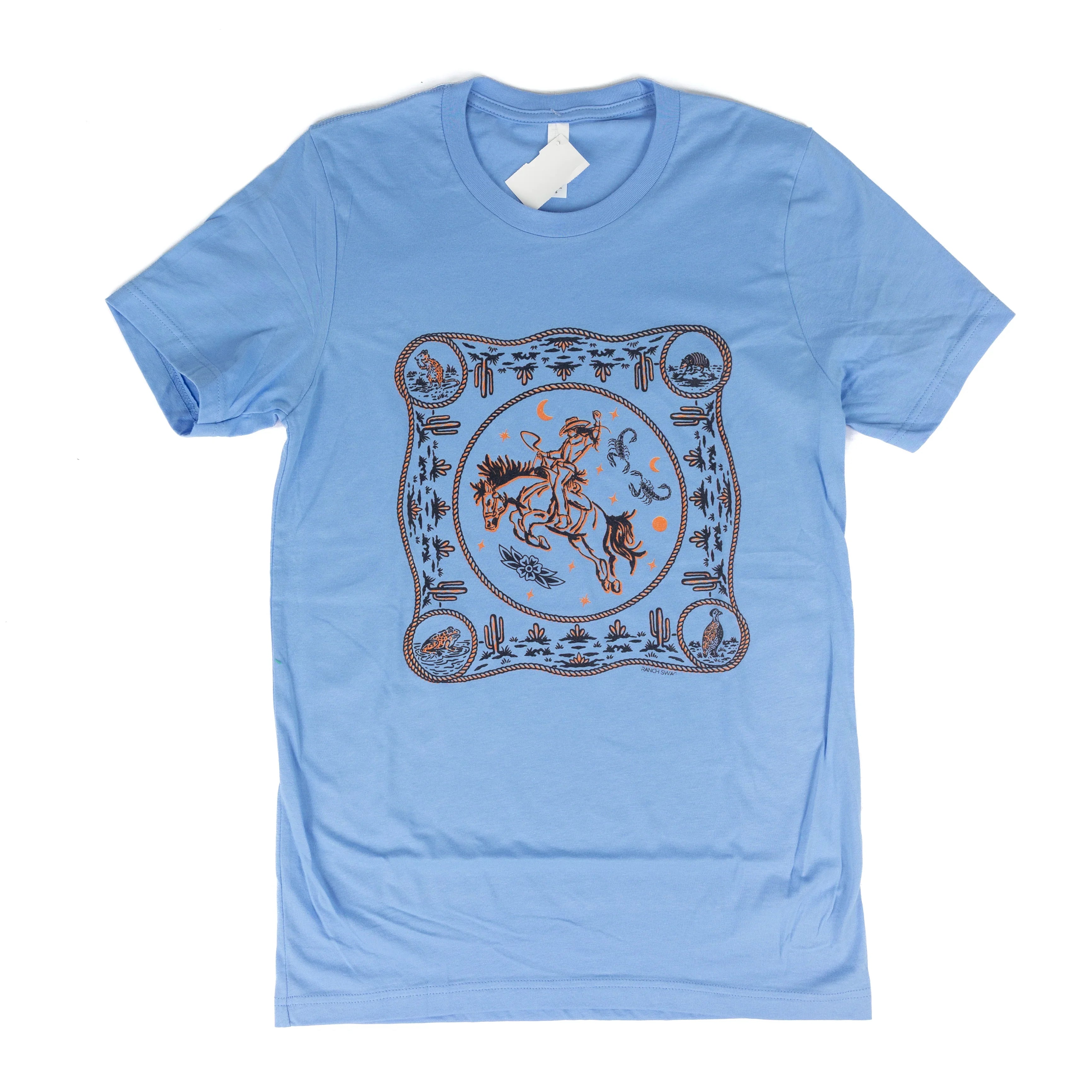 Women's Blue Short Sleeve Leapin Lizzie T-shirt