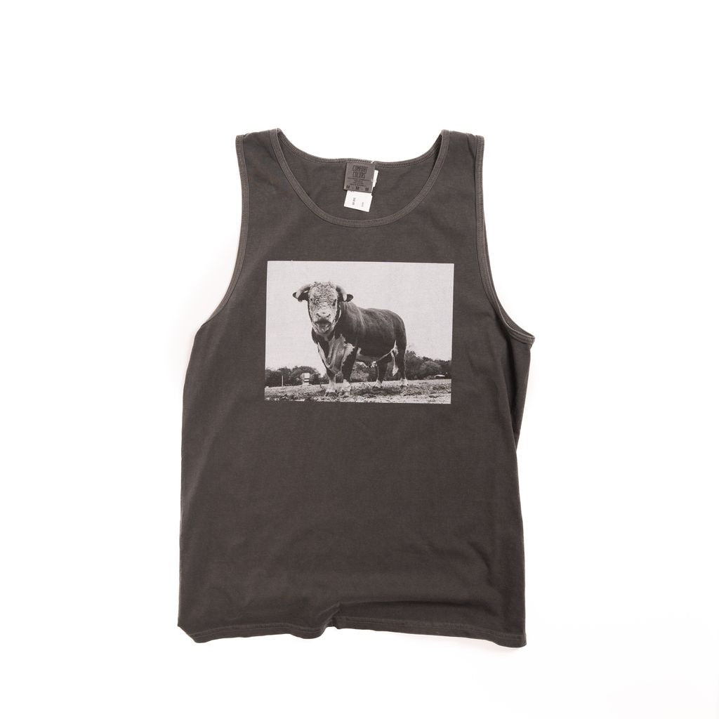 Women's Bull Black Tank Top - Crazy House Western Wear