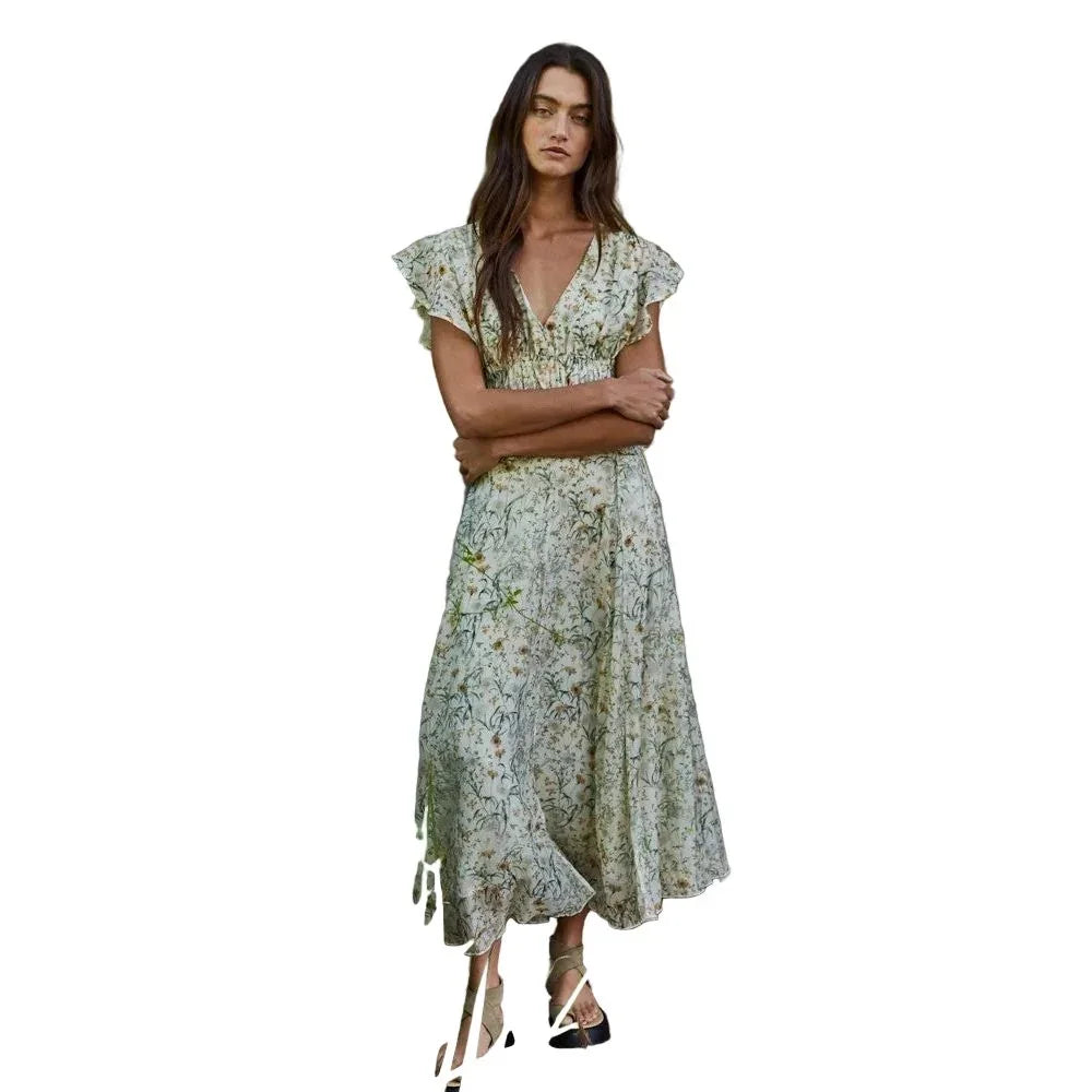Women's By Together Ivory Green Sereia Floral Top L9353T1