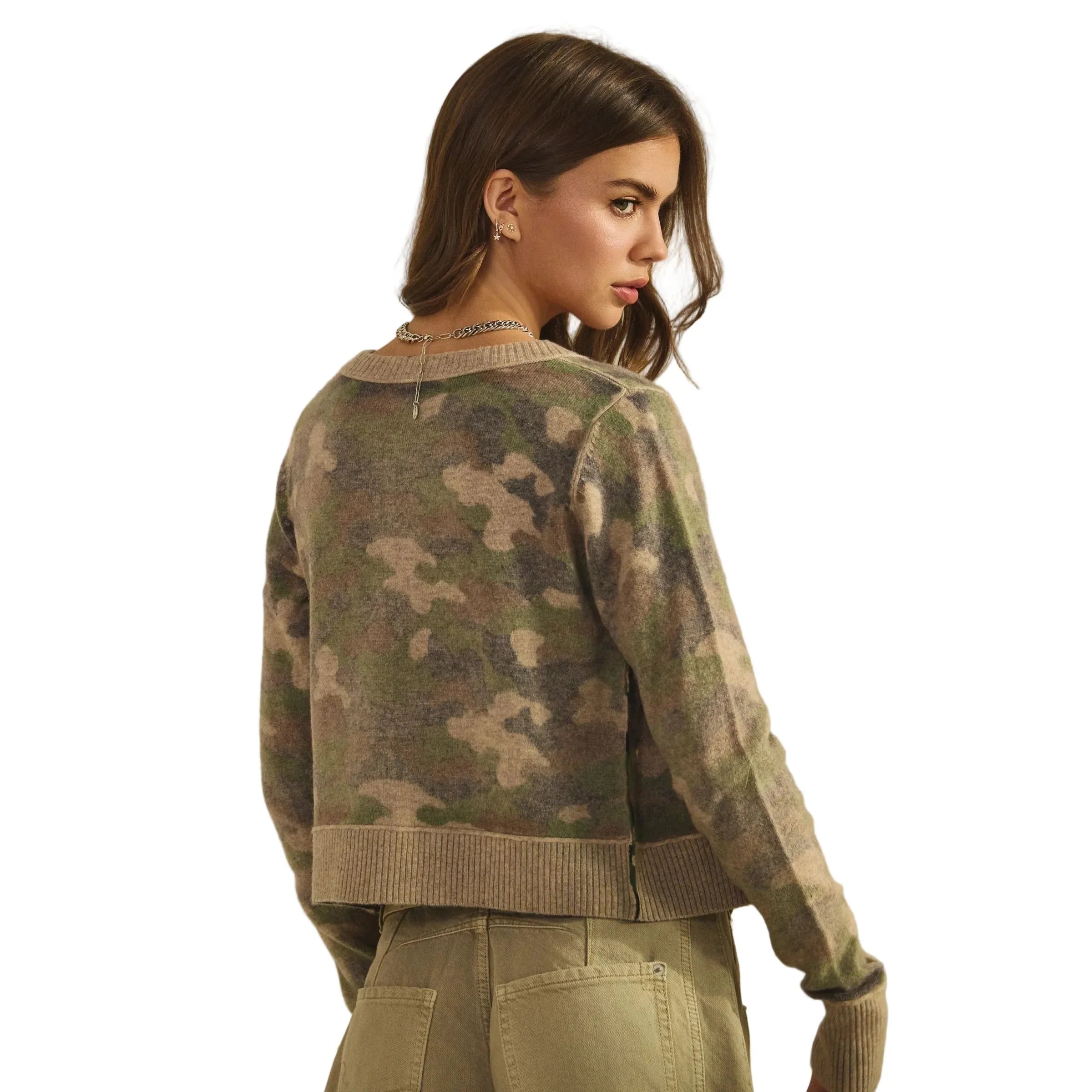 Women's Camo Out Stitches Cardigan DJ3006-01
