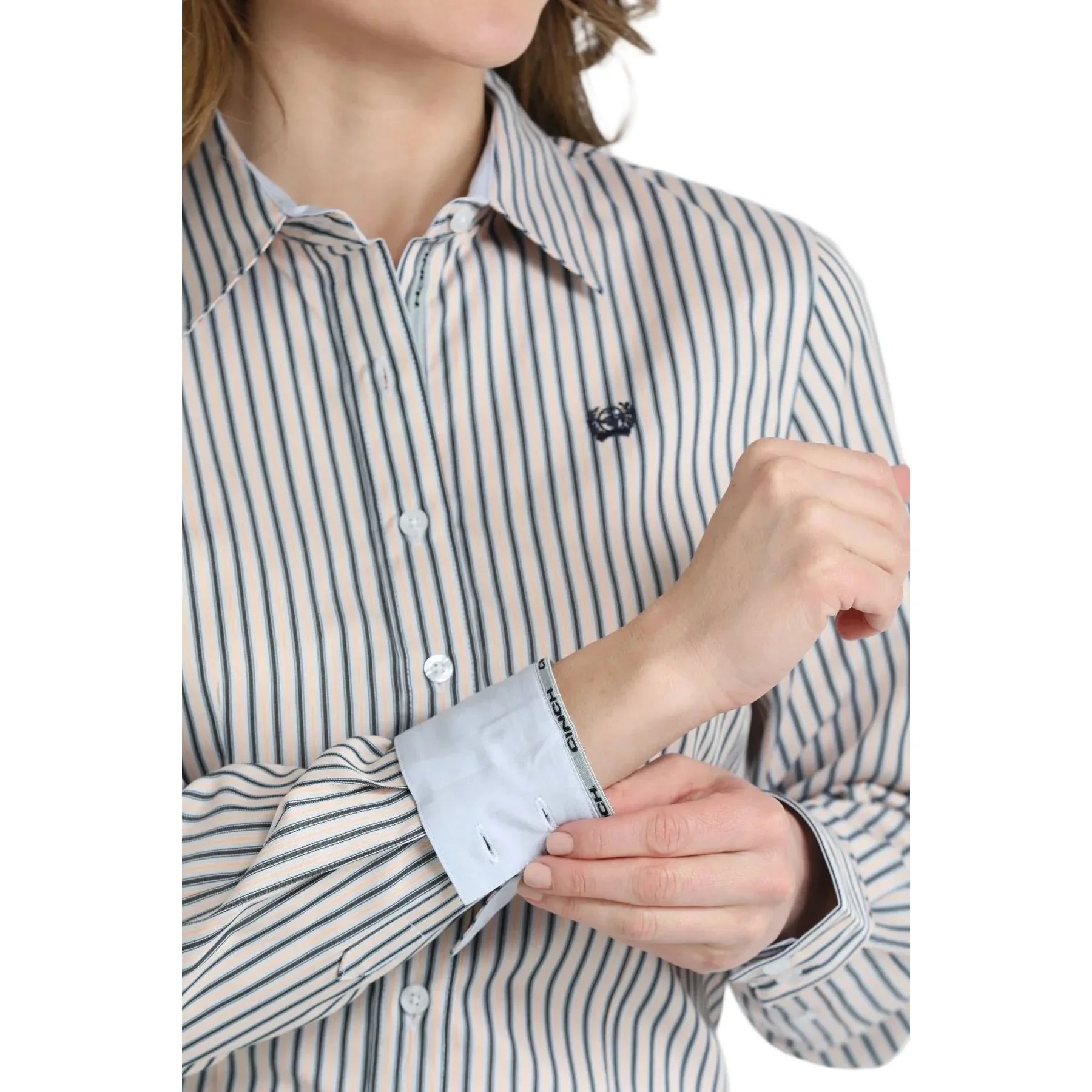 Women's Cinch Tercel Striped Arena Fit Western Shirt MSW9165088