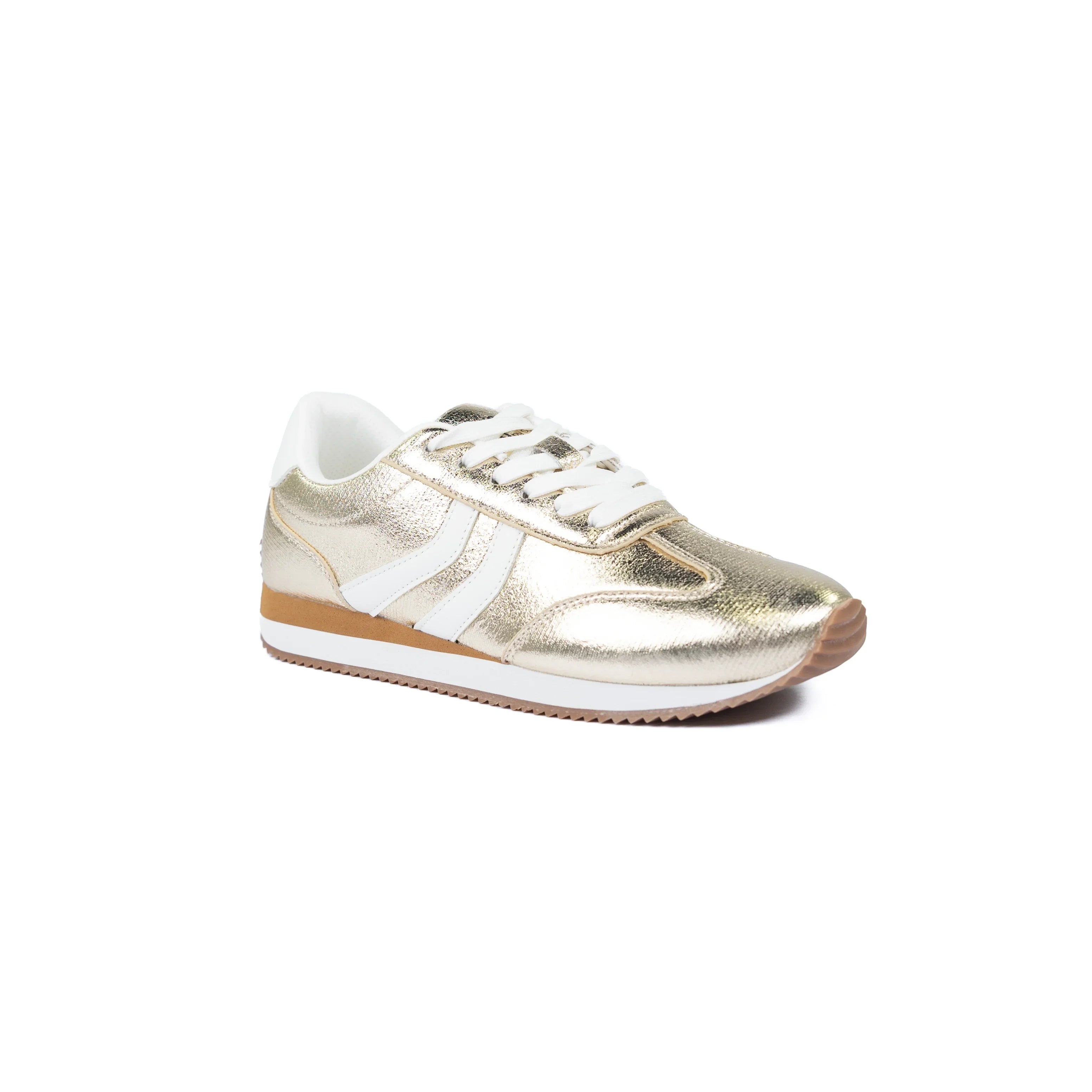 Women's Corky's Gold Crinkle Metallic Kickoff Shoes 51-0194-GOCM