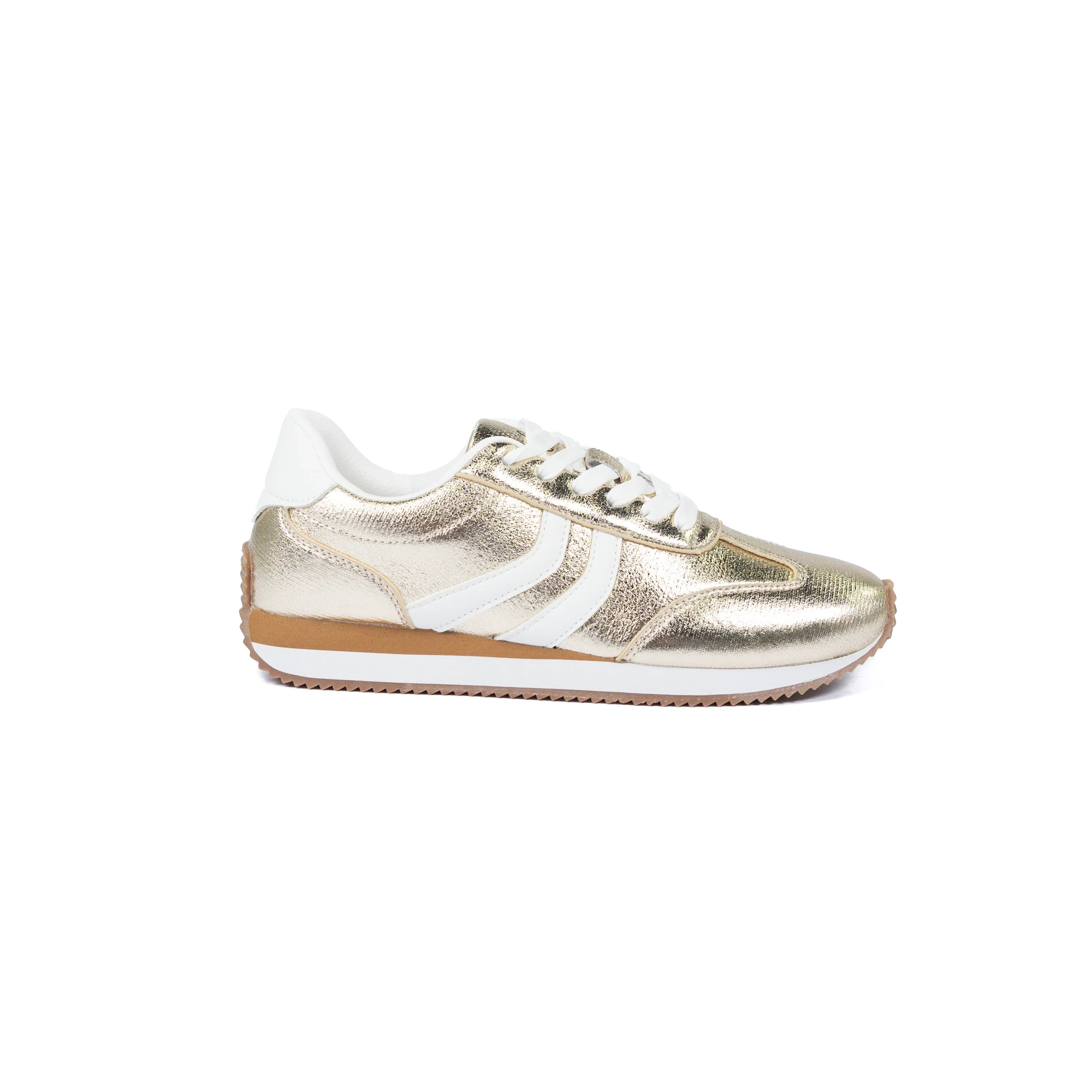 Women's Corky's Gold Crinkle Metallic Kickoff Shoes 51-0194-GOCM
