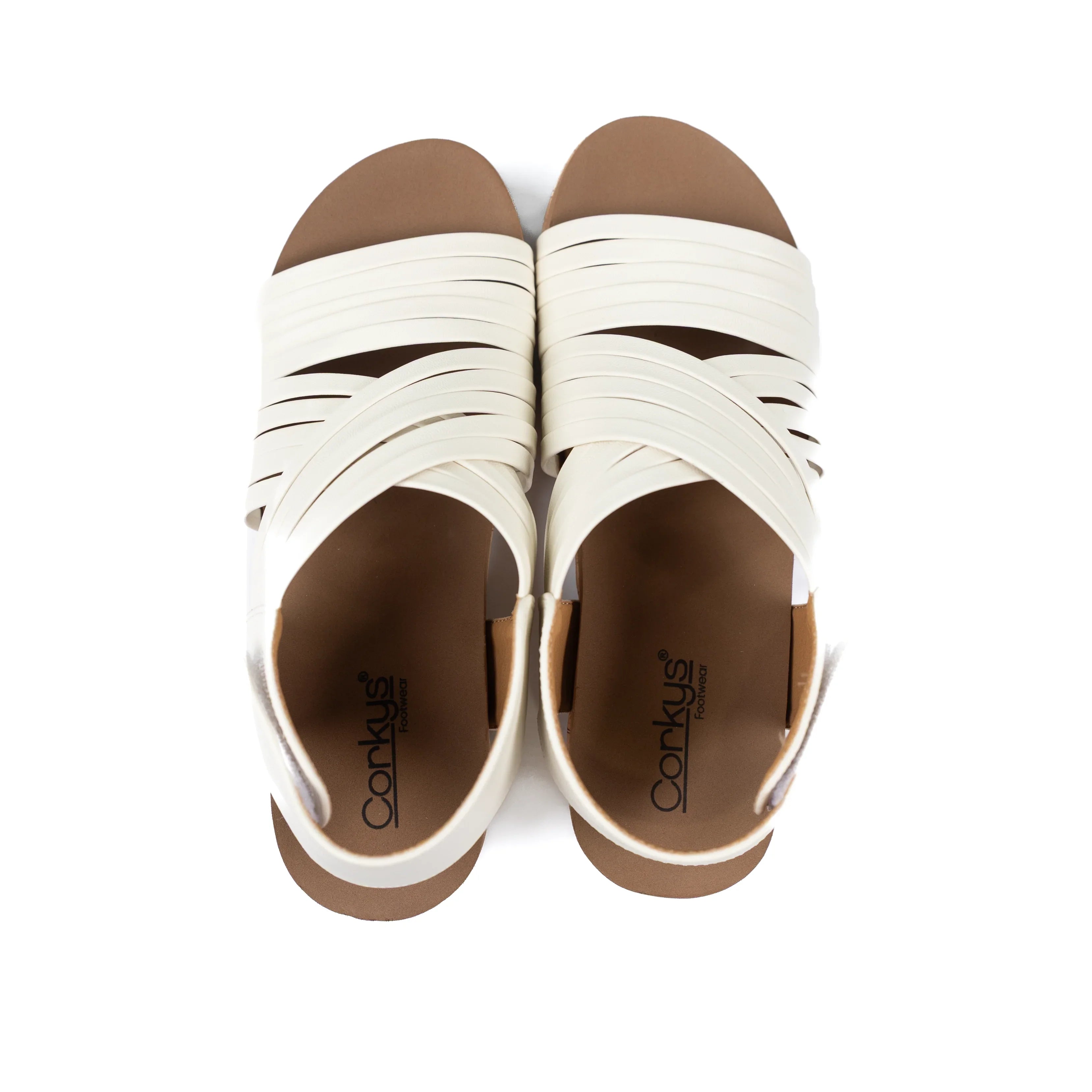 Women's Corky's Ivory "Good For You" Wedge Sandals 41-0706-IVRY