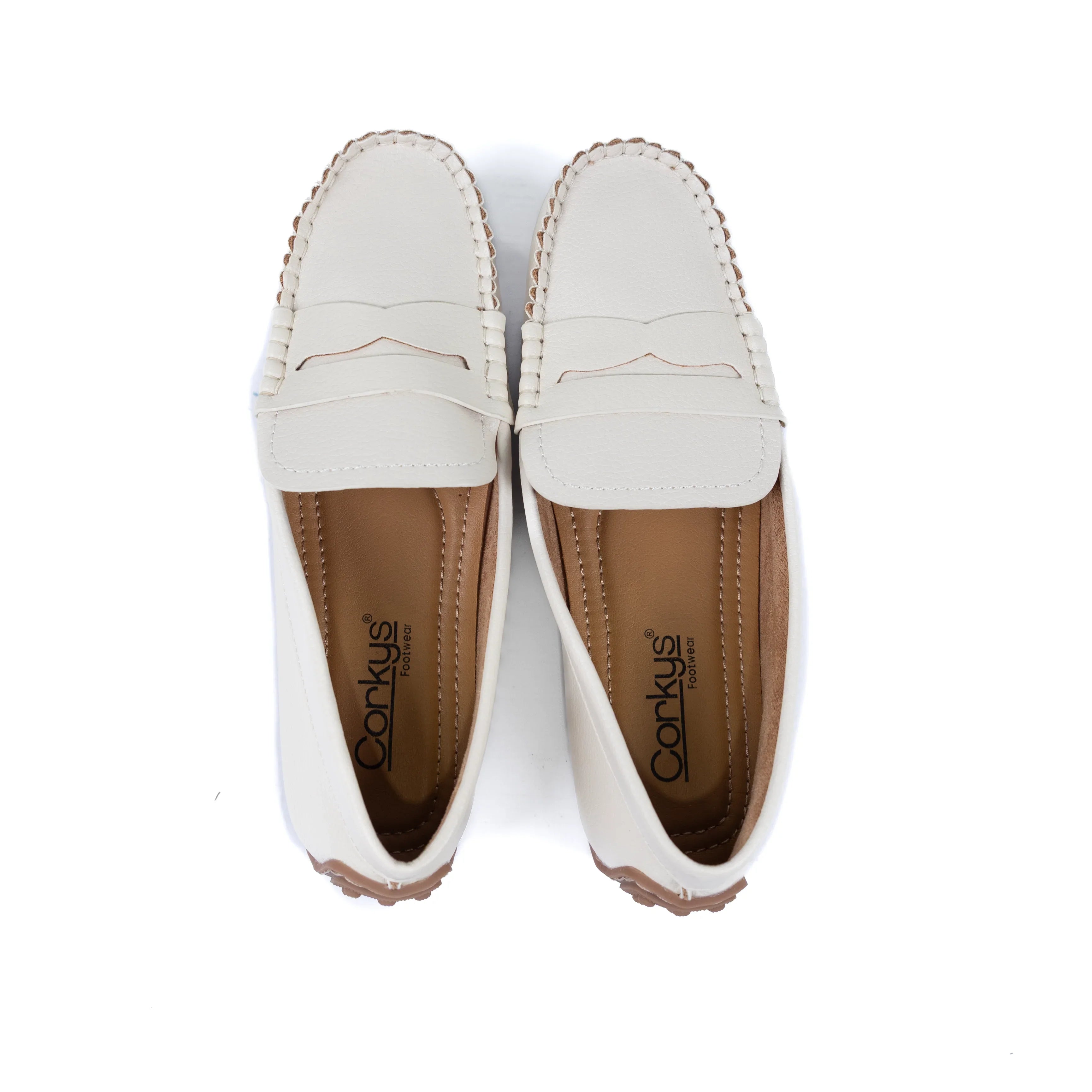 Women's Corky's Ivory Pebble "Penny For Your Thoughts" Slip on Shoes 10-0207-IPEB
