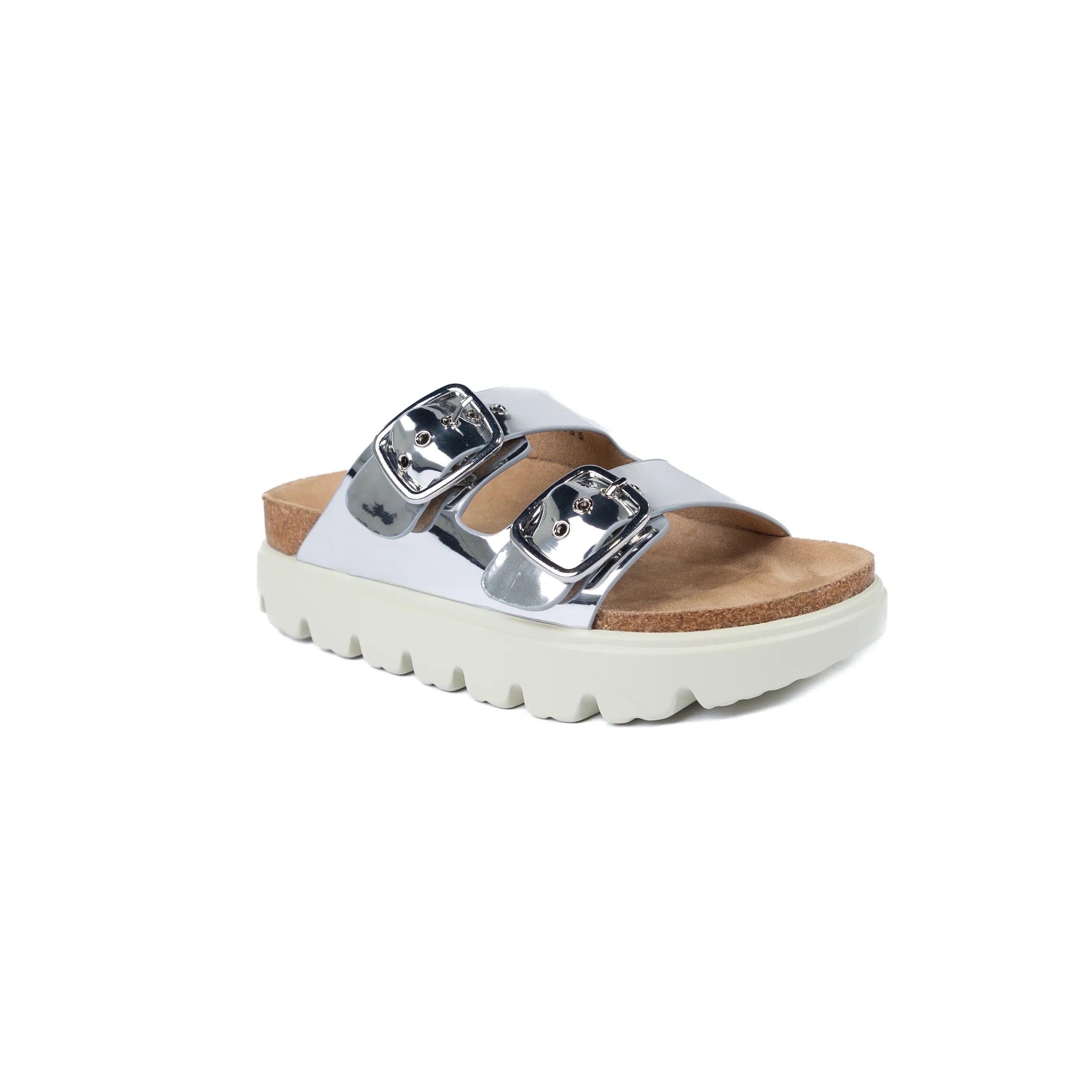 Women's Corky's Rumor Has It Silver Mirror Metallic Platform Sandals 41-0245-SMRM