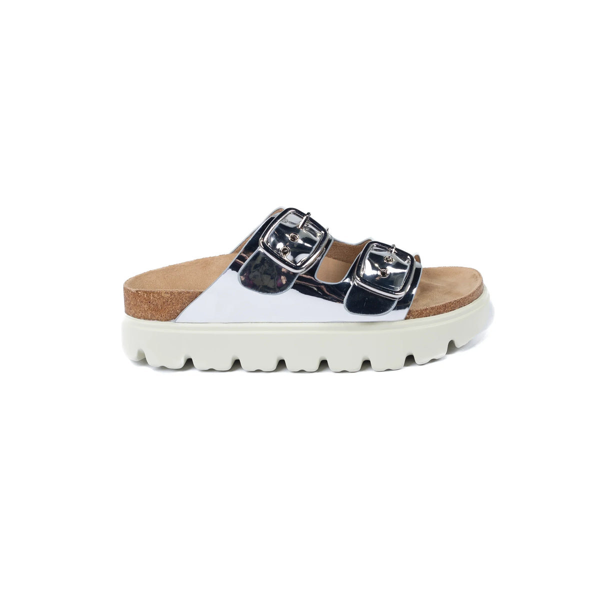 Women's Corky's Rumor Has It Silver Mirror Metallic Platform Sandals 41-0245-SMRM
