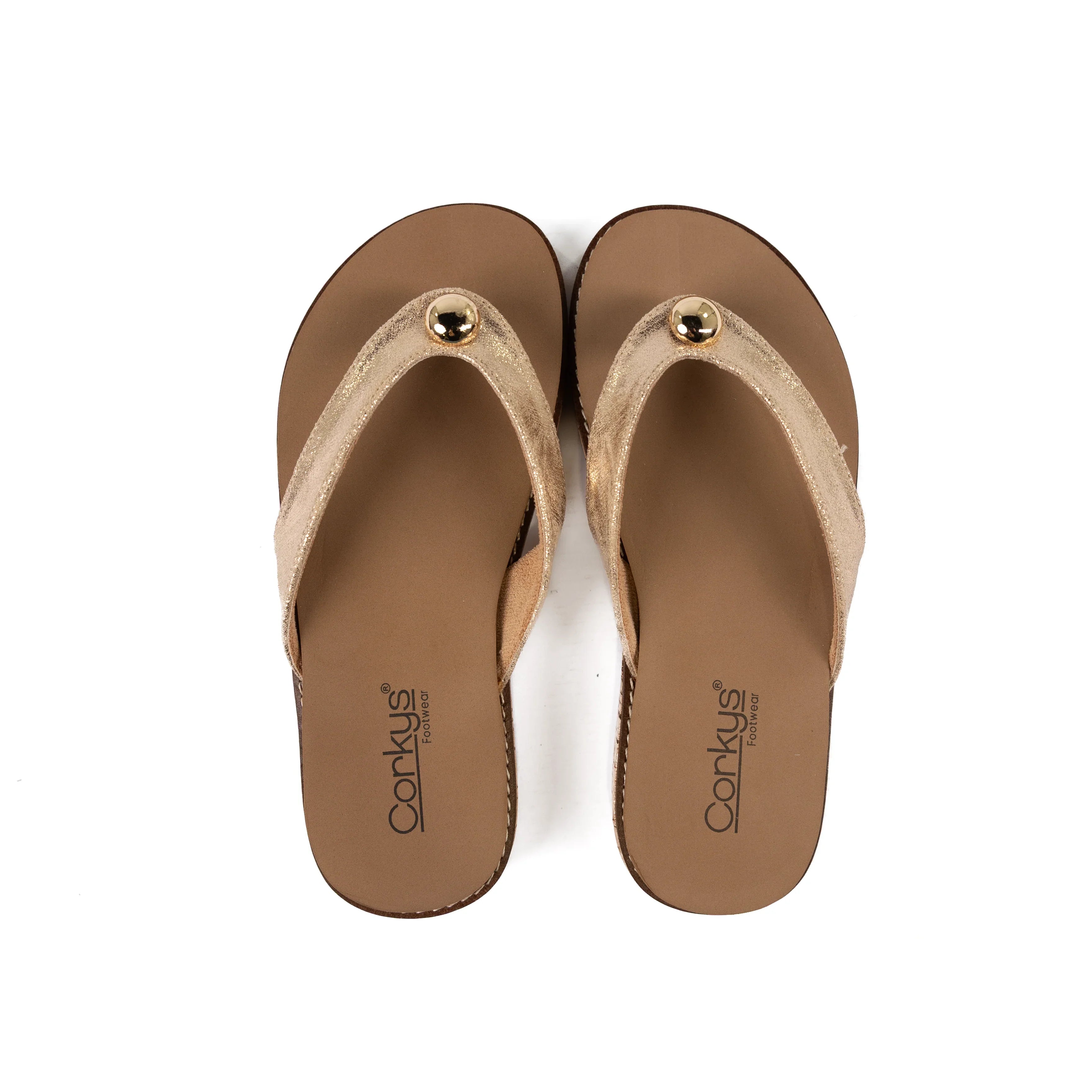 Women's Corkys Gold Off the Deep End Flip Flops 41-0737-GOLD
