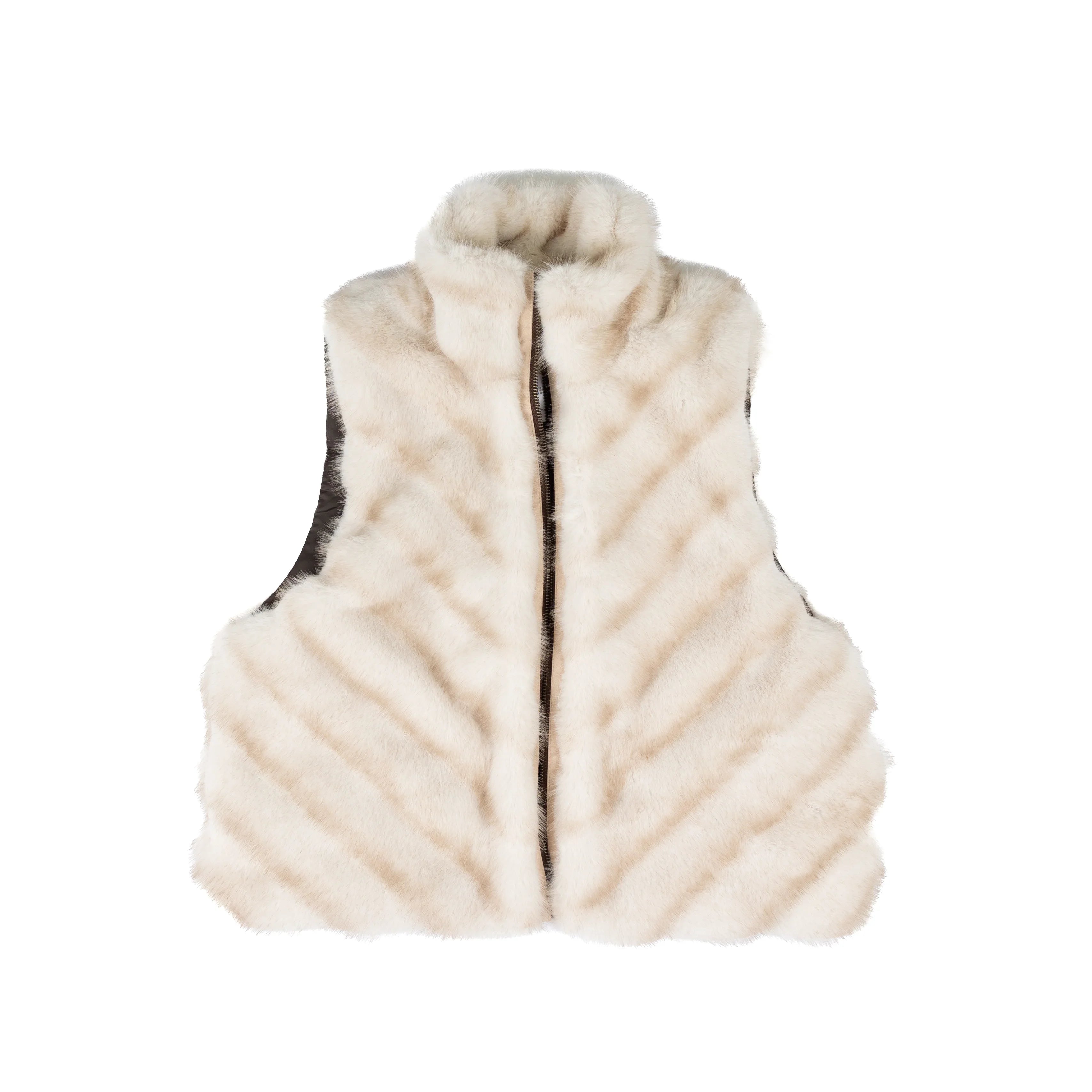 Women's Cripple Creek White Fur Vest CR19909-03