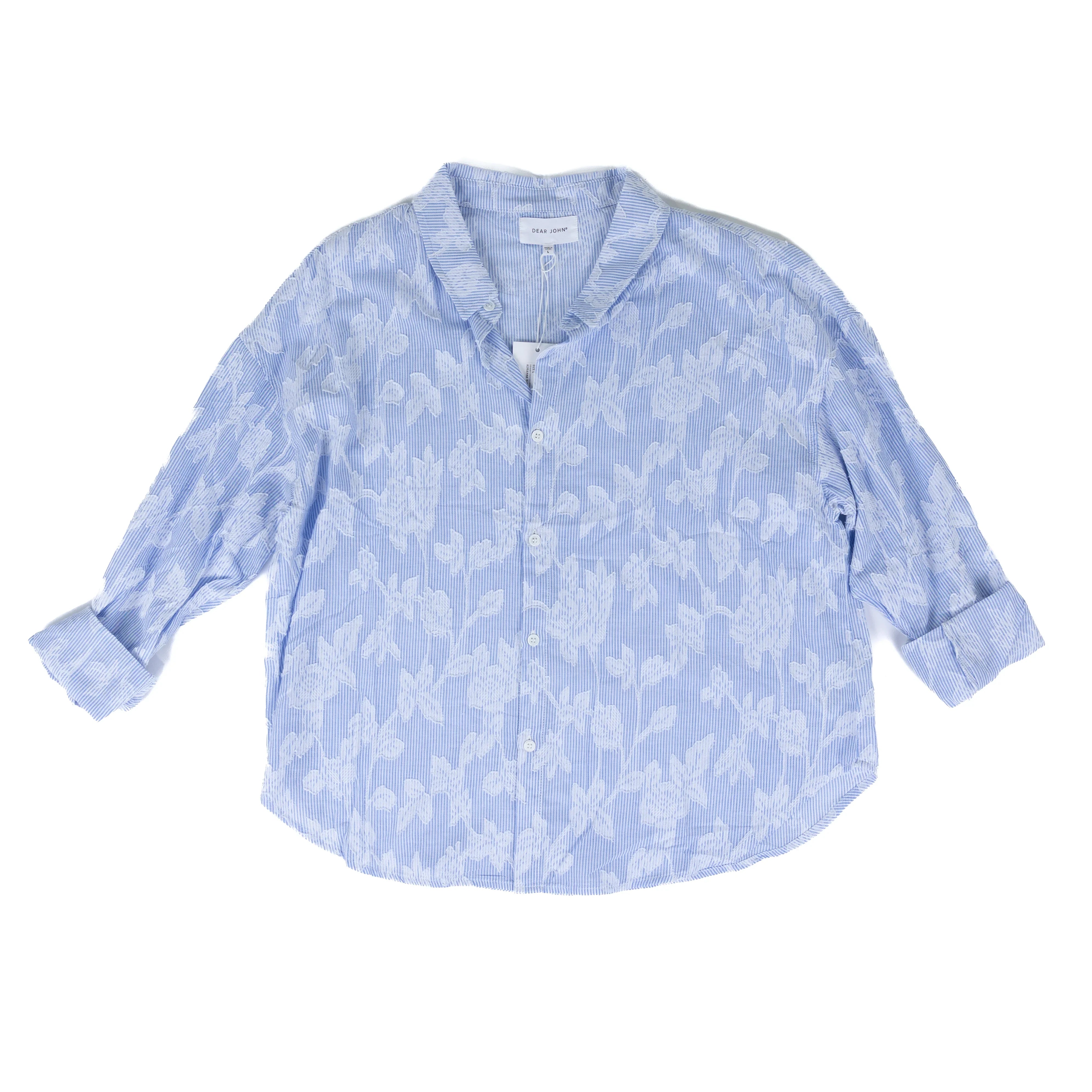 Women's Dear John Adrianna Floral Burnout Button Up Blouse DSH1423X7FBO