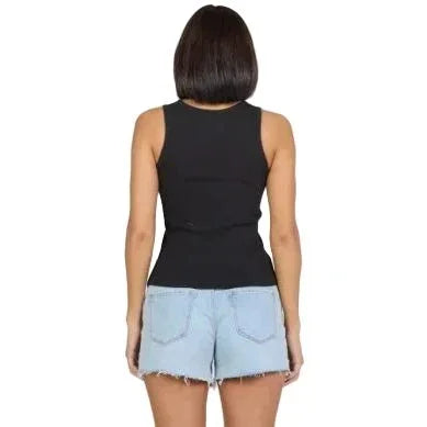 Women's Dear John Black Louise Tank Top DKN2197H4BLK